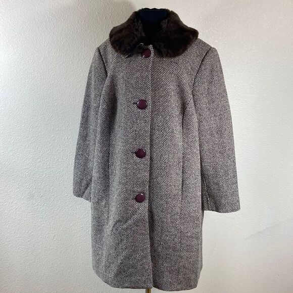 Vintage Style&co Wool Women Coat Jacket Size 20W Need To Clean - Picture 1 of 14